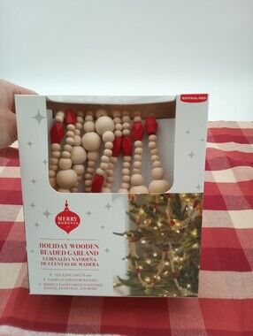 Merry Moments Wooden Beaded Garland